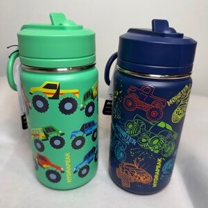 Hydrapeak Monster Truck Insulated Bottle - Green and Blue